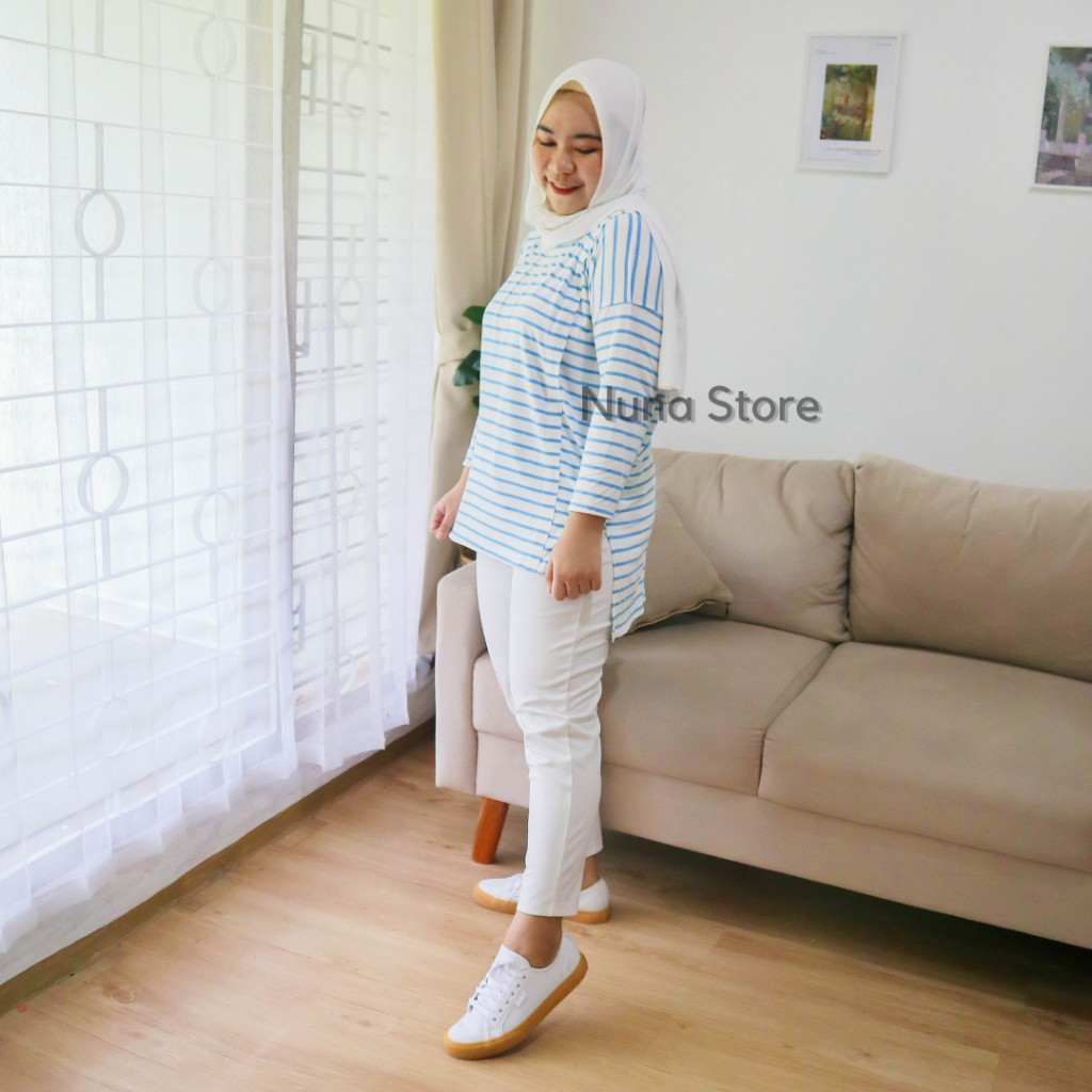 Nuna Store Stelan Set Keluarga Ayah Ibu Anak Laki Laki Perempuan Family Set Stripe