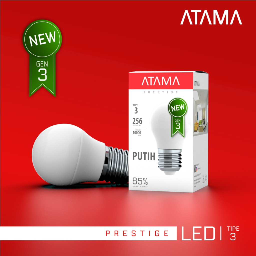 Lampu LED BULB ATAMA PRESTIGE Tipe 3 GEN 3 (NEW) Putih