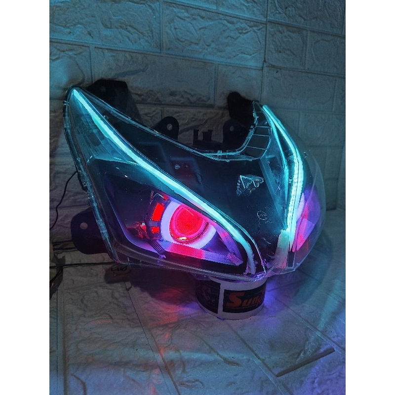 PAKET PROJI DAN REFLEKTOR LAMPU DEPAN / HEADLAMP HONDA VARIO 110 FI 2015