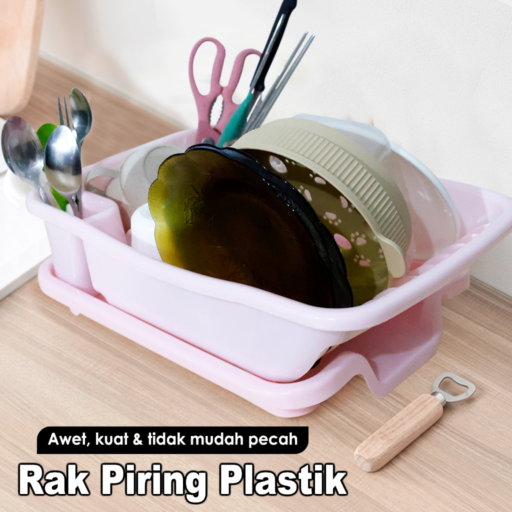 Ladiesstar Termurah  - Tempat Rak Pengering Piring Plastik Pengering Buah dan Sayur (PBR-C) -Tempat Pengering Cuci Piring Gelas Sendok - COD