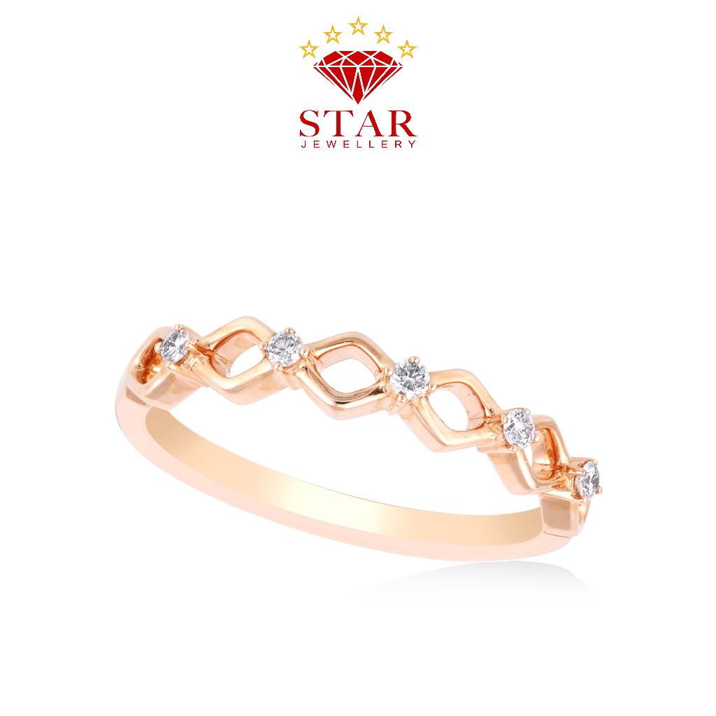 Cincin Berlian Wanita Listring Asli Star Jewellery LPLR1013443