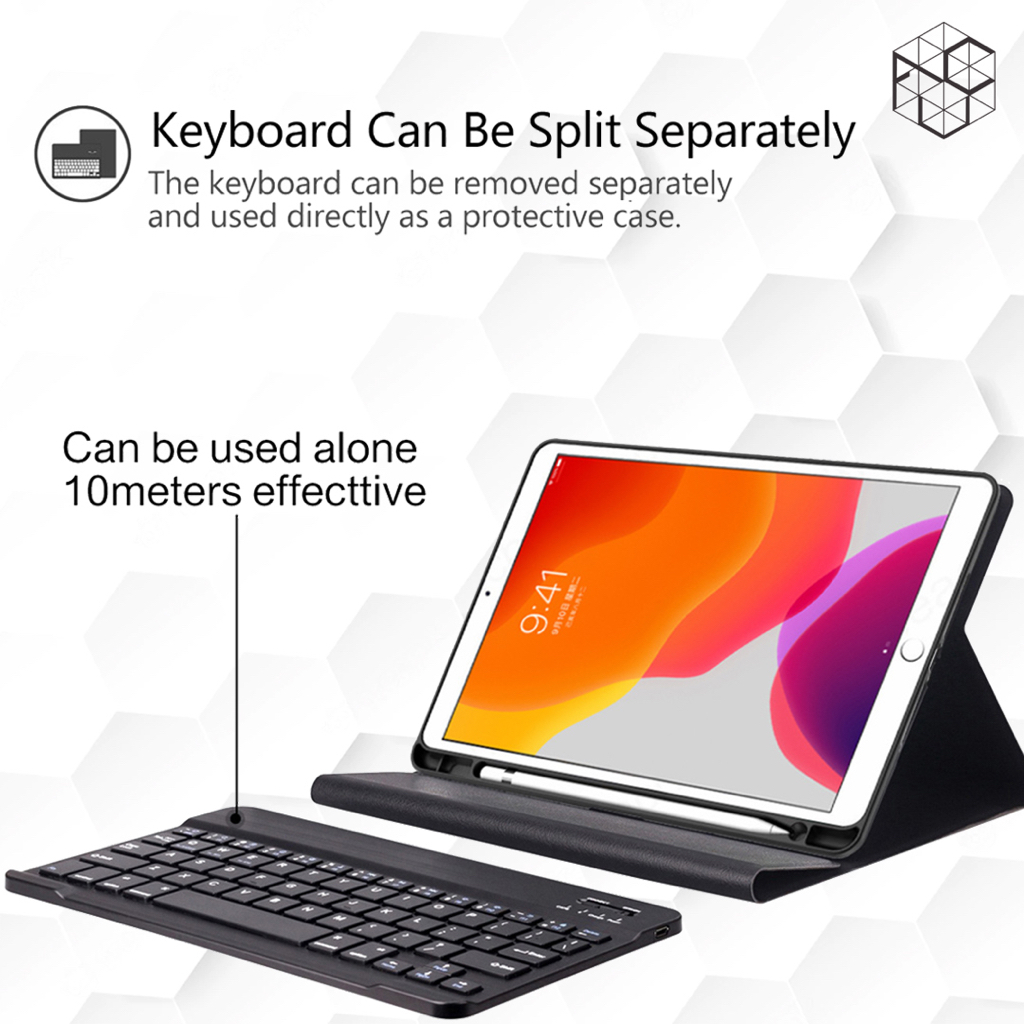 TPU iPad Case with Bluetooth Keyboard for iPad 5th-6th Gen 9.7&quot; / 7th-9th Gen 10.2&quot; / Air 4,5 10.9&quot; / Pro 2018-2022 11&quot;