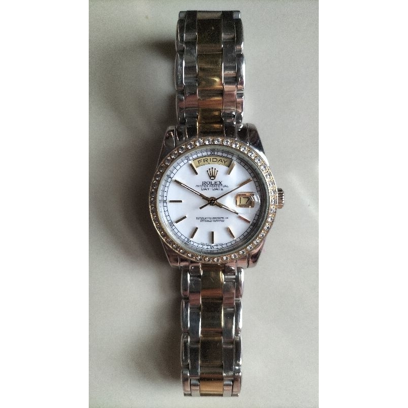 Jam tangan Automatic ROLEX OYSTER PERPETUAL DAY-DATE Women Twotone 36mm