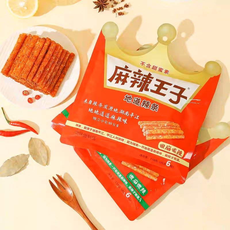 {PER BUNGKUS} Mala Wangzi Latiao Mini Snack Stick Mala 18g 麻辣王子地道辣条