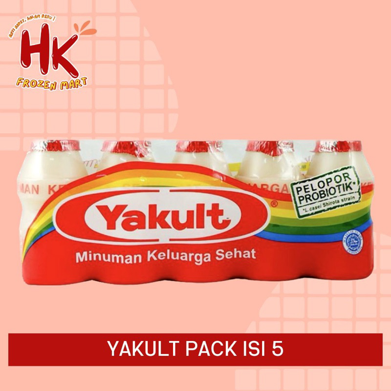 

Yakult Pack isi 5 - yogurt minuman probiotik sehat | HK FROZEN MART