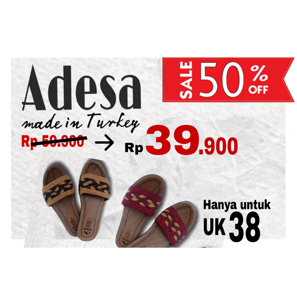 Kode BTK NEW - SANDAL WANITA MURAH KEKINIAN ADESA ORIGINAL TURKI RAJUT MOTIF BTK ALL