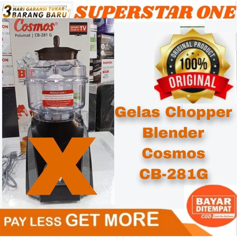 Set Gelas Chopper Blender Cosmos CB-281G gelas Chopper blender cosmos CB 281 G