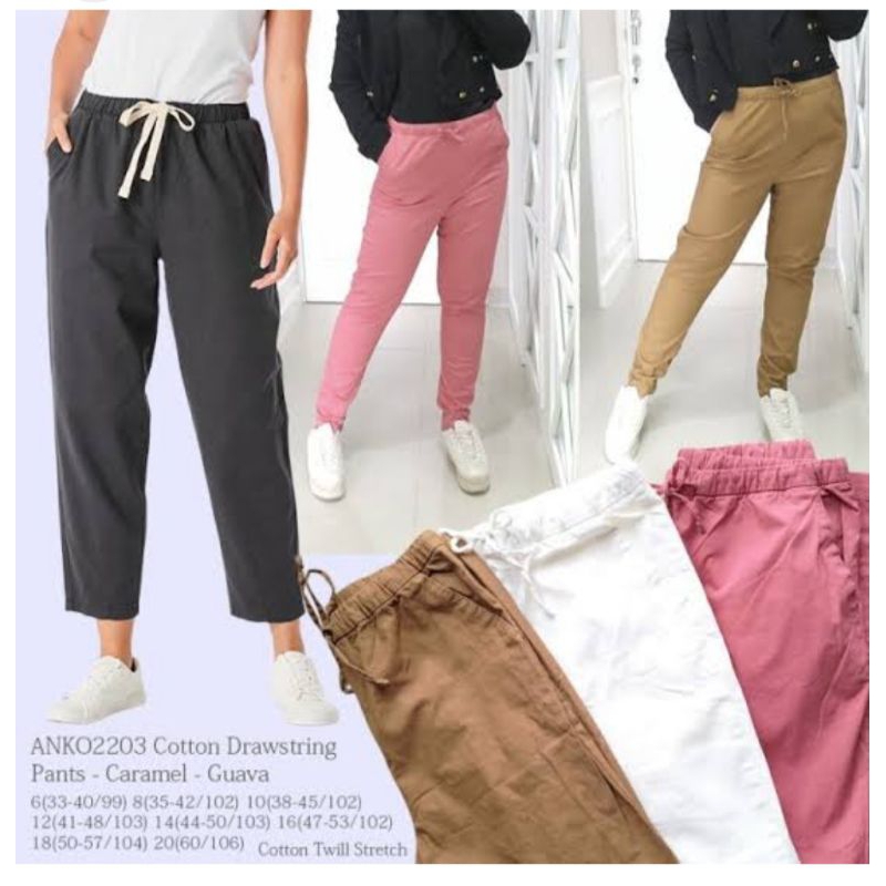 Celana Panjang  A*NCOCotton Twill Strch Tebel  Wanita