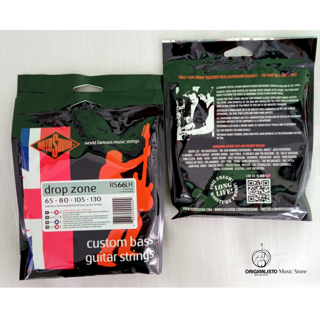 Senar Bass 4 Strings - Rotosound RS66LH 65/130