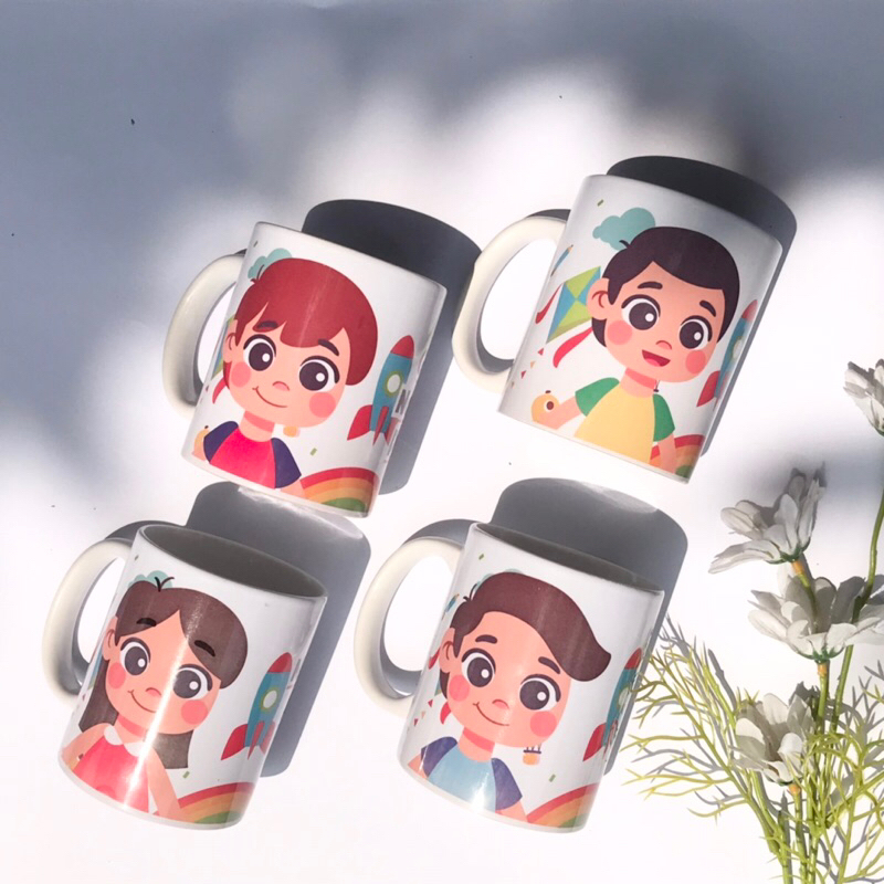 Nara Kidswear - [BEST SELLER] Souvenir Ulang Tahun Anak Karakter Mug/ Souvenir Ulang Tahun/ Kado Ula
