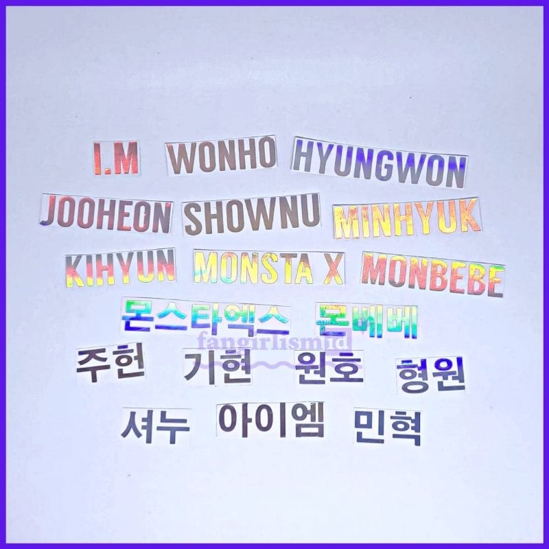 

[READY] MONSTA X STICKER HOLOGRAM SHOWNU MINHYUK KIHYUN HYUNGWON JOOHEON I.M WONHO LIGHTSTICK LS