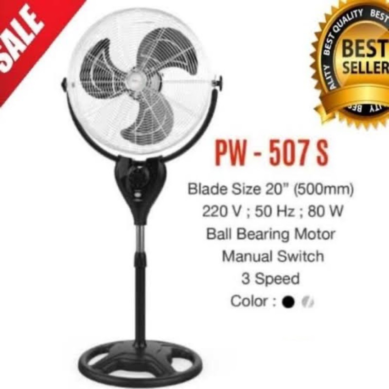 Kipas Berdiri Maspion PW-507S 20 Inch POWERFAN MASPION PW507 PW-507S 20 INCH Tornado Fan