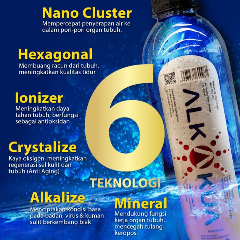 

Air Alkakua Air Minum Kesehatan Alkali 1 dus 24 btl @500 ml Ionasis