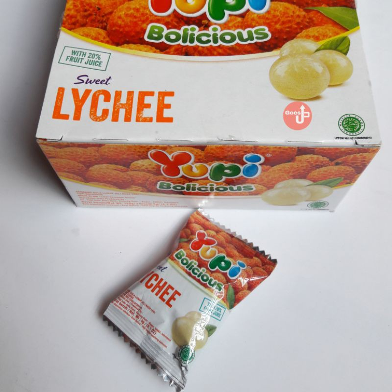 

Yupi Bolicious Lychee Aneka Rasa 8 gram isi 24pcs