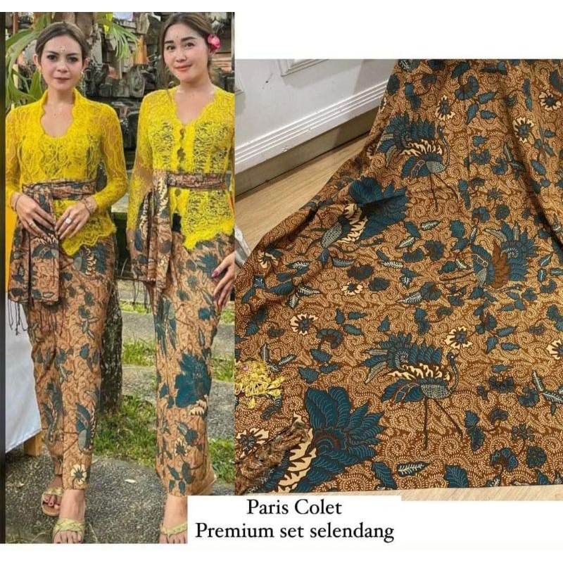 KAIN SUTRA PARIS SET SELENDANG TERMURAH TERLARIS / BATIK INDONESIA / BAWAHAN KEBAYA