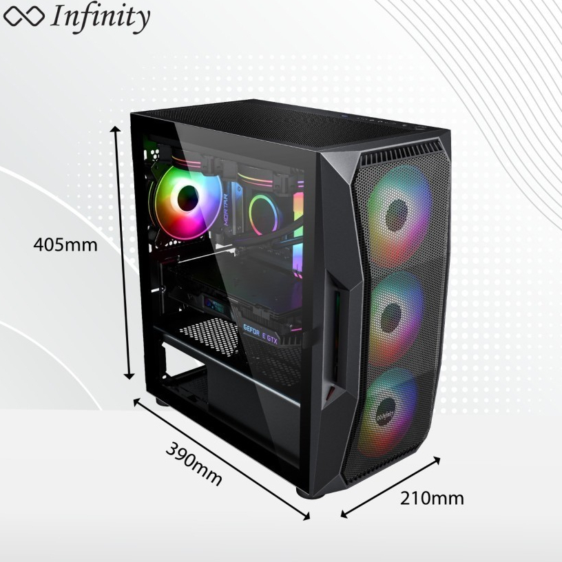 CASING INFINITY POSEIDON V2 MICRO ATX GAMING CASE