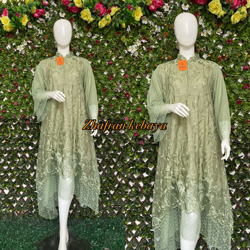 Dress Modern dress kondangan busui friendly bordiran(DZ)