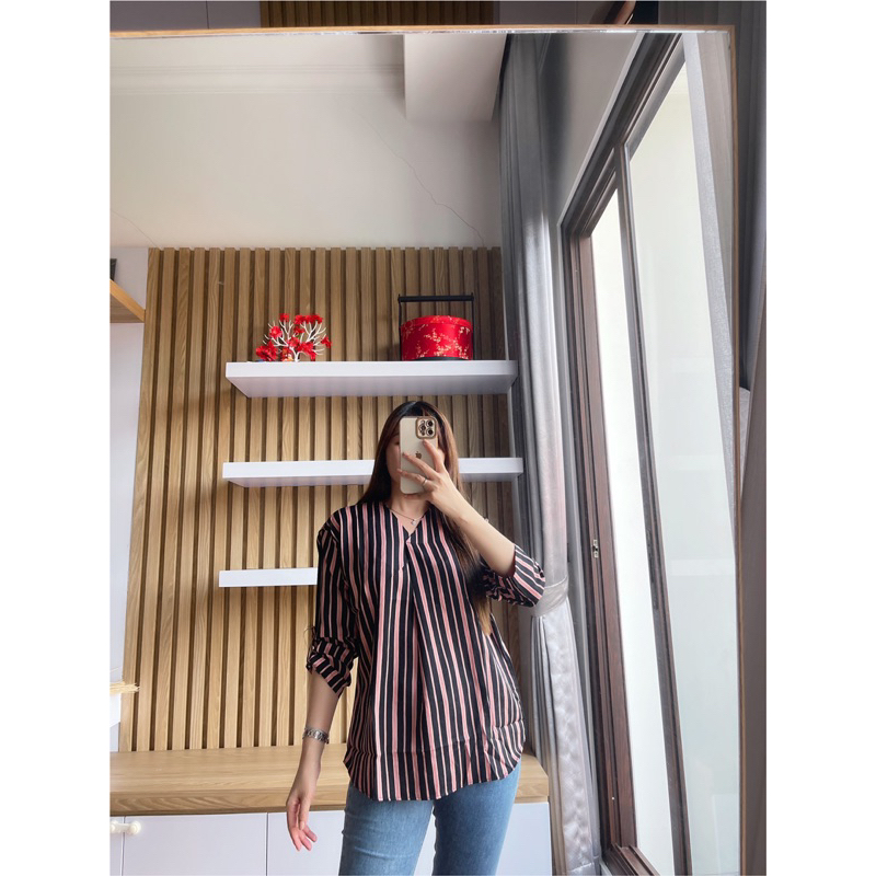 BLOUSE SALUR IMPORT CRINKE