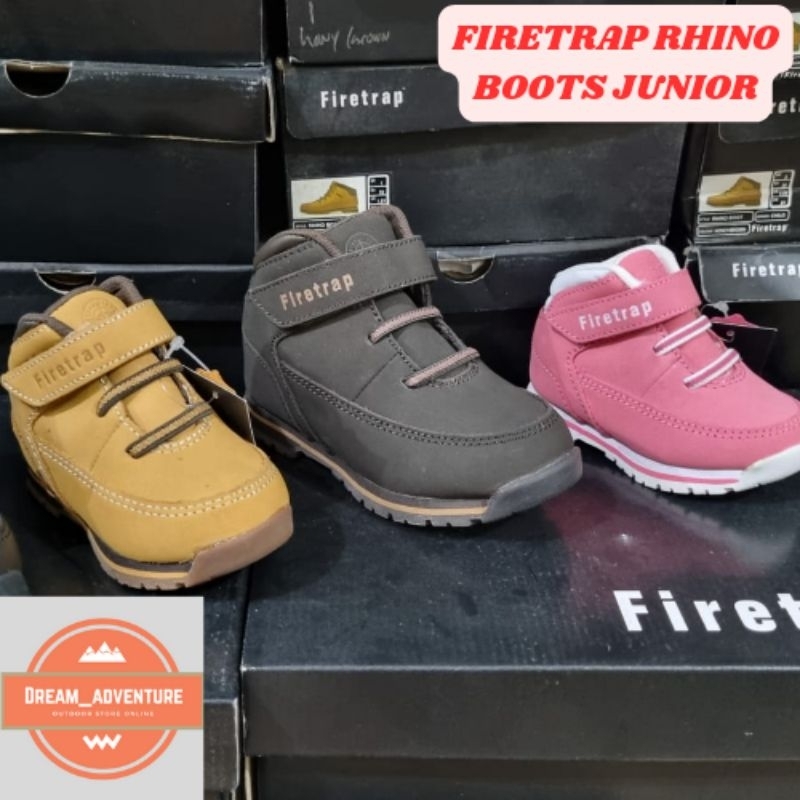 Sepatu Boots Anak Laki Perempuan Firetrap Rhino Boots Kids Children Sepatu Sekolah Anak Cewek Cowok 