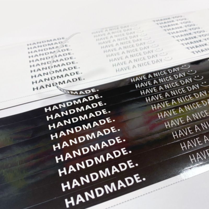 

RB 100Pcs Stiker Panjang 30cm Stiker Thank You TQ Handmade Stiker Label Segel Box Dus