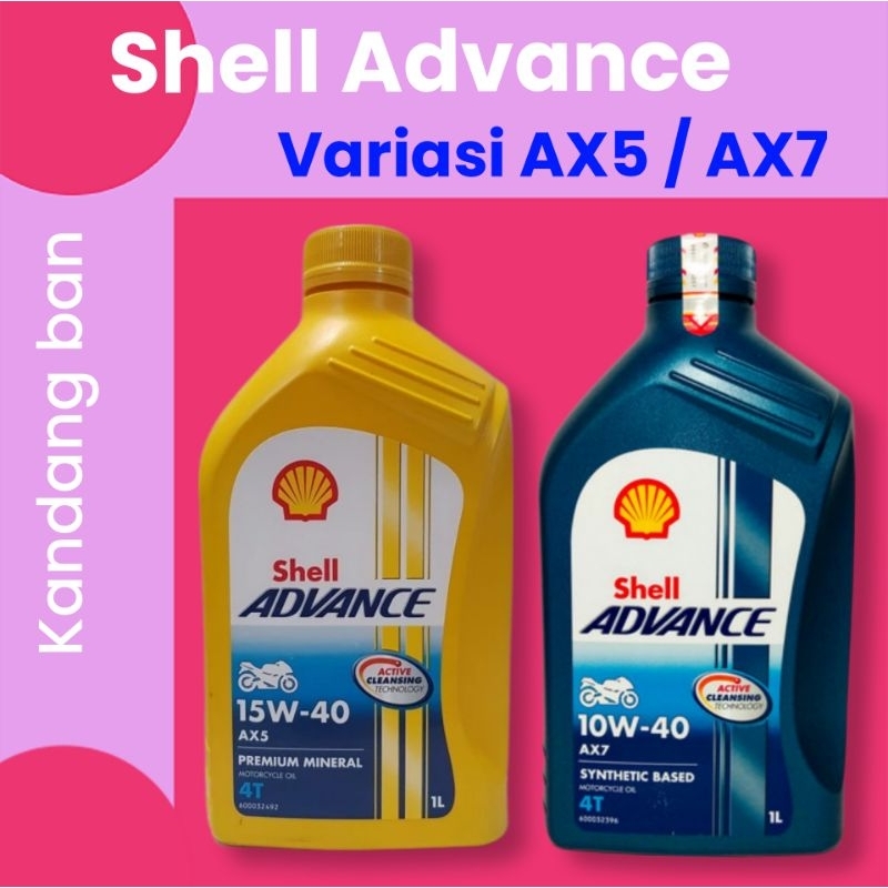 OLI SHELL ADVANCE 4 TAK 1 LITER VARIASI  (AX7 4T 10W-40 1L) (AX5 4T 15W-40 1L) UNTUK SEMUA MOTOR 4TAK ,PRODUK DI JAMIN ASLI