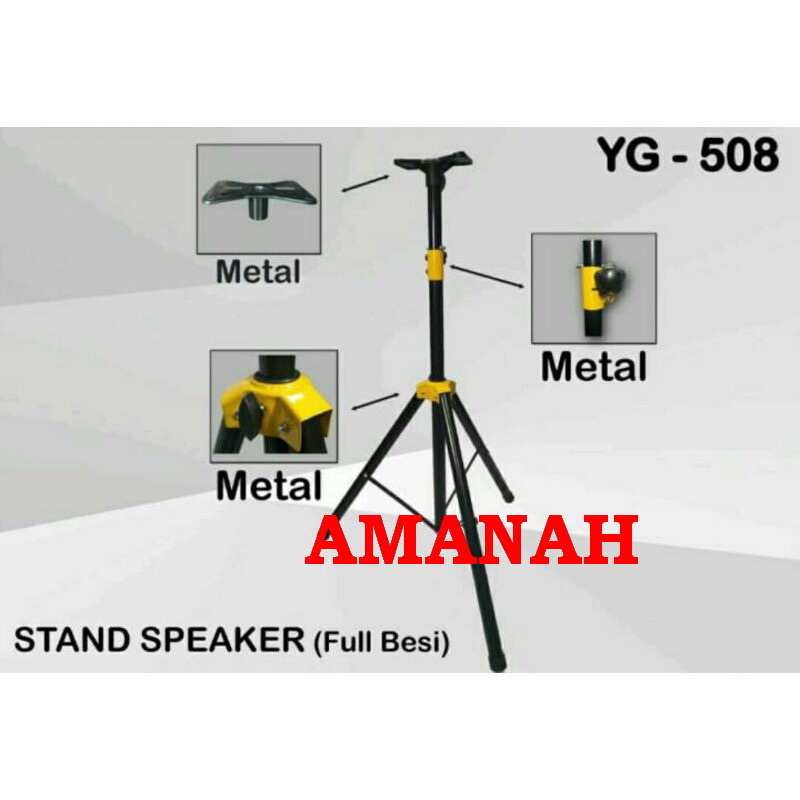 STAND SPEAKER FULL BESI / TRIPOD SPEAKER FULL BESI yg 508 1SET