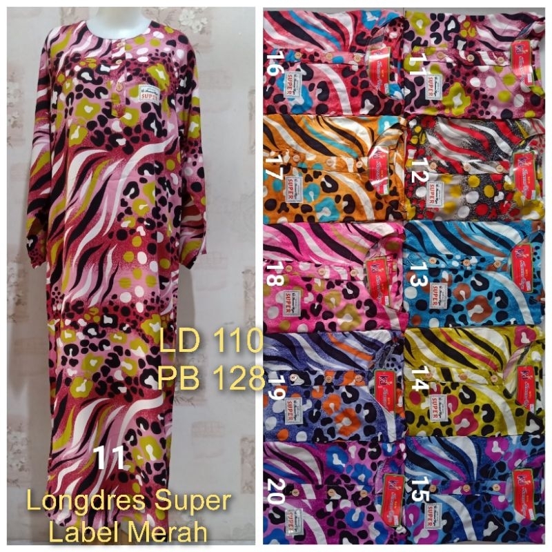 Longdres Kencana Ungu 19/20/21 Super LD 110cm Label merah