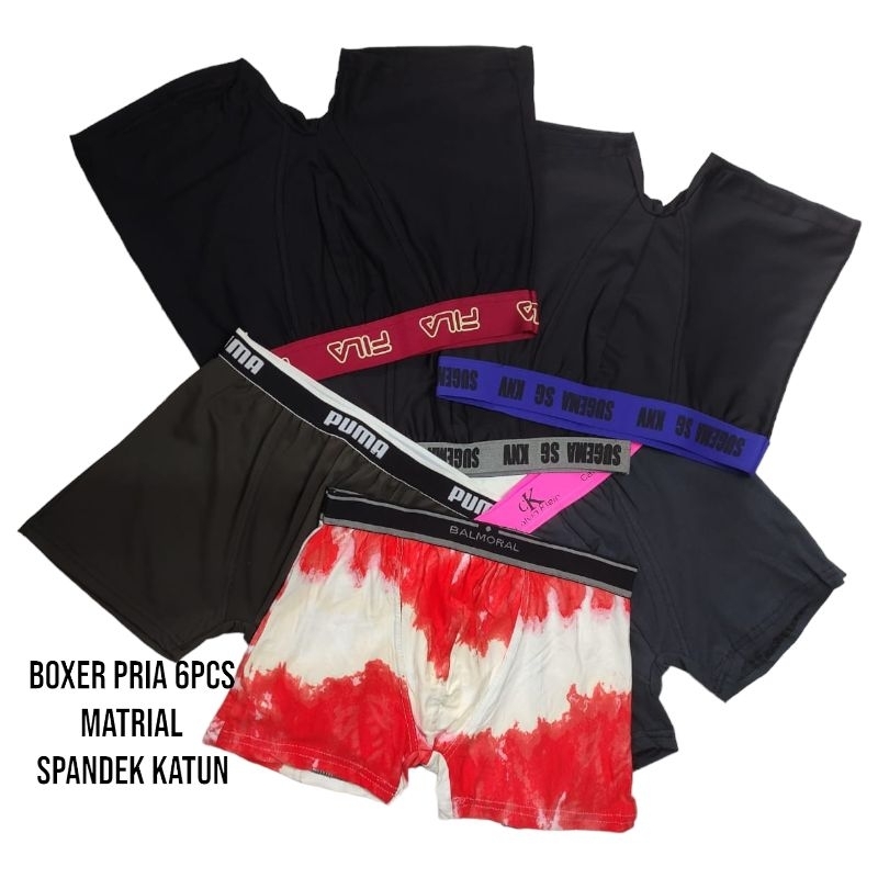 boxer pria 6pcs cd pria boxer pria dewasa