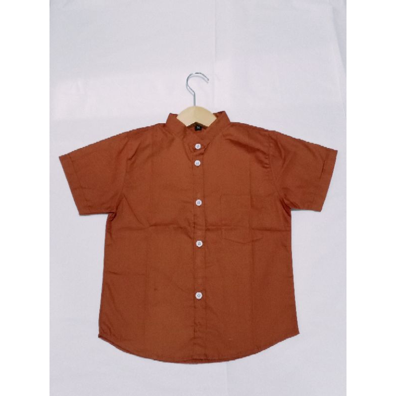 kemeja anak warna taracota kemeja anak warna merah bata kemeja anak laki laki warna taracota kemeja 