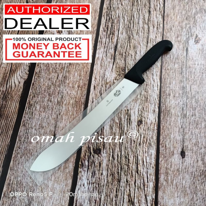 Pisau Sembelih Victorinox Bullnose 31 cm 5.7403.31 Butcher Knife Black Fibrox Original Swiss
