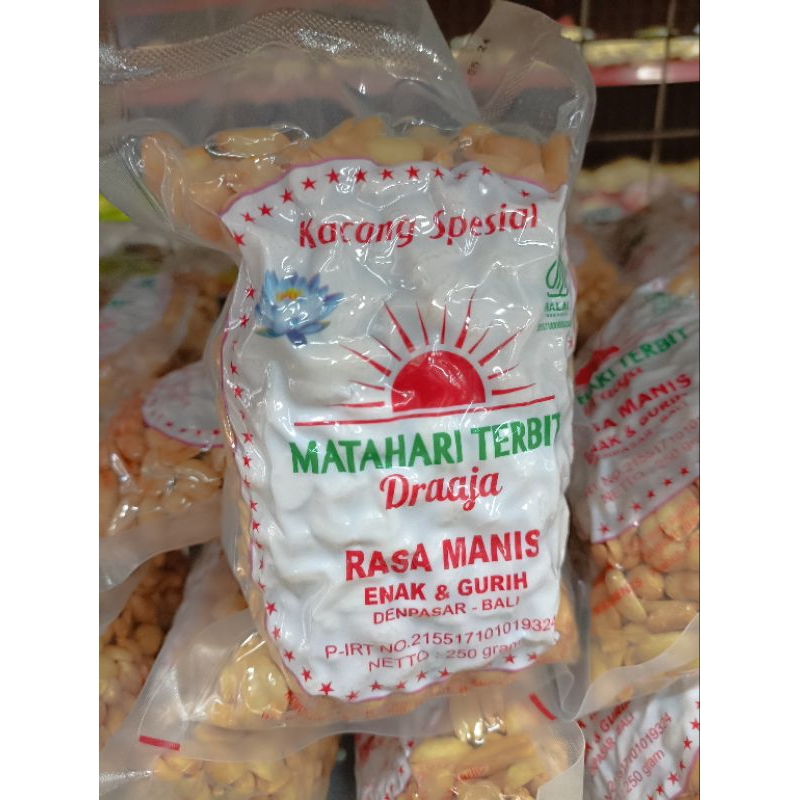 

CEMILAN kacang bali 250g cap matahari ASIN/MANIS