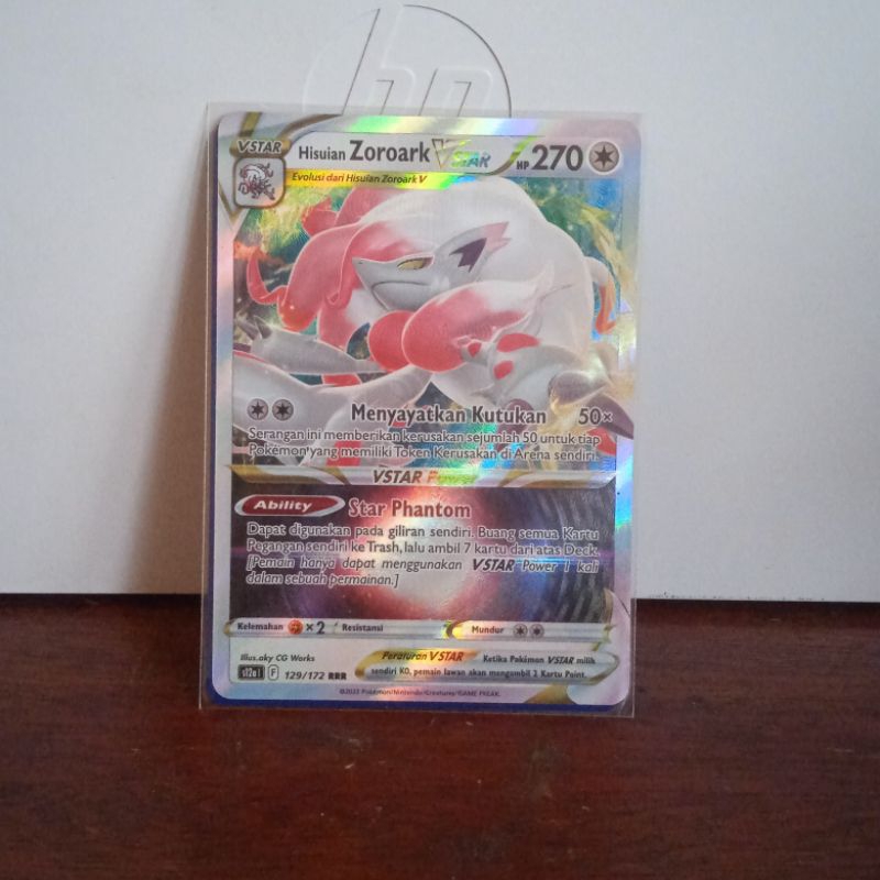 Hisuian Zoroark VSTAR 129/172 RRR S12A Pokemon TCG Indonesia Trading Card Game Kartu Mainan Anak