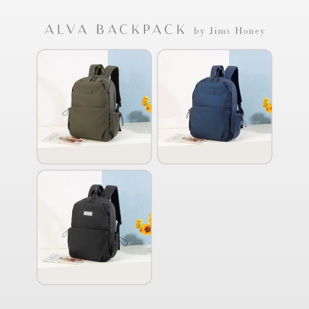 Alva Backpack Jimshoney || ransel cewek ransel cowok tas sekolah tas ransel canvas