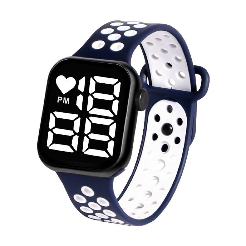 Jam Tangan Digital IP67 Tahan Air Led Rubber touch screen Fashion Pria Wanita Anak Watches