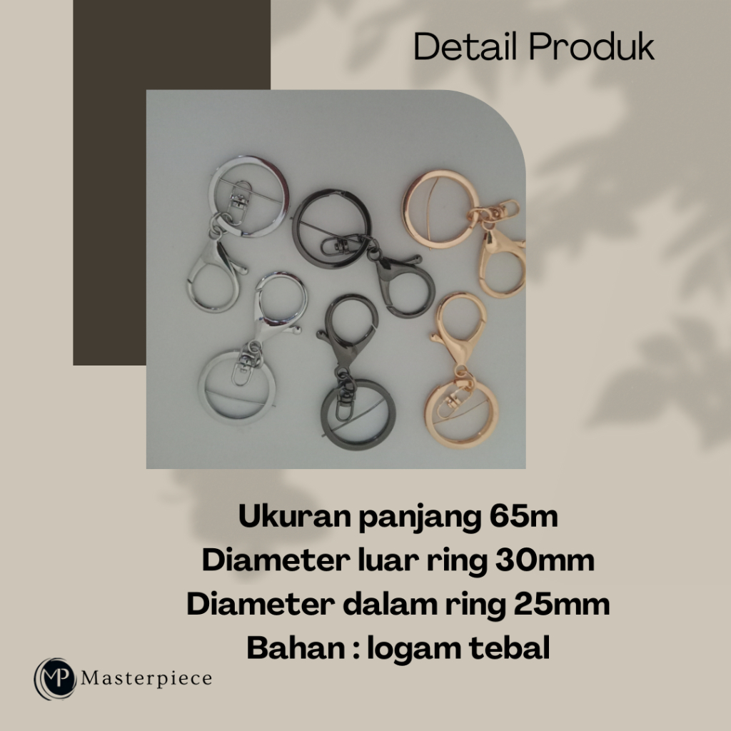 Ring Gantungan Kunci Kokot Udang - Keychain ring &amp; lobster clasp ring