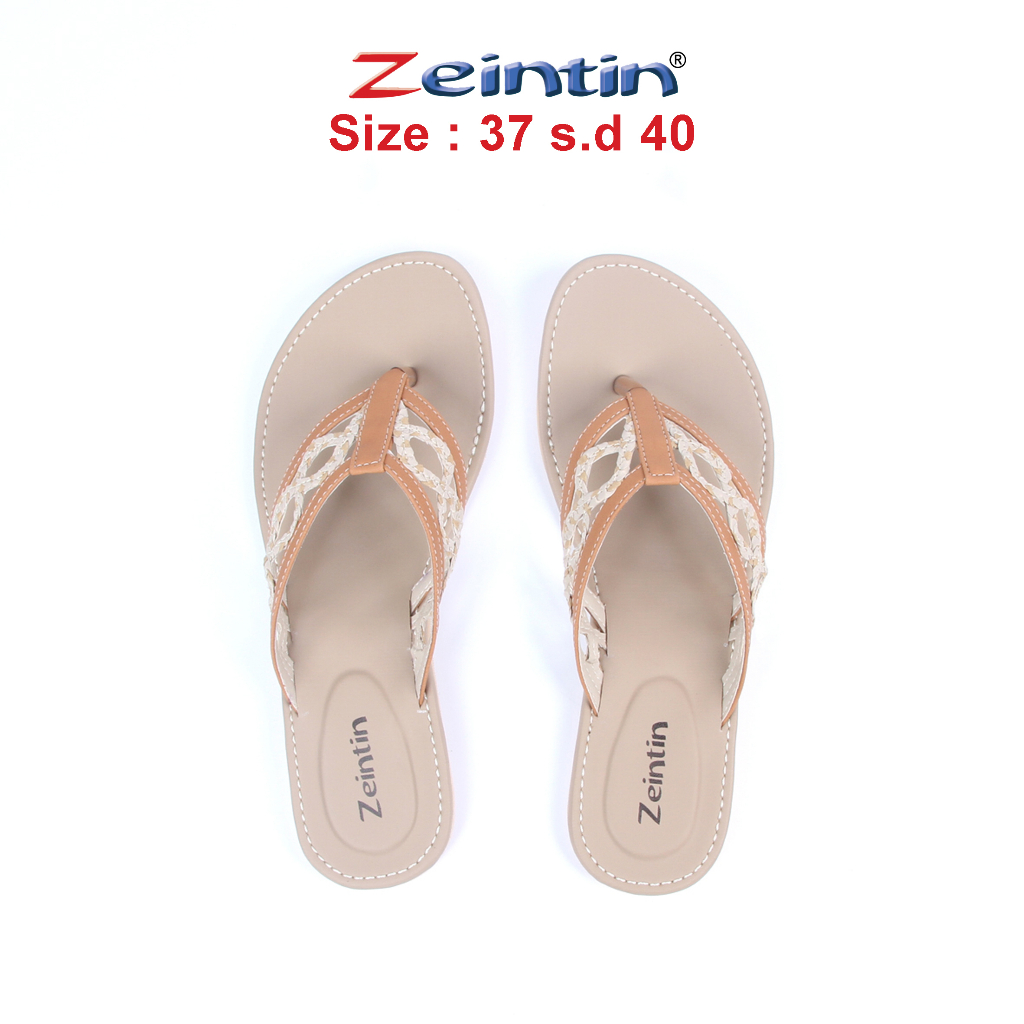 Zeintin - Sandal Wanita Slop Terbaru Sandal Wanita Model Anyam Sandal Jepit Selop Fashion Wanita Original Zeintin SS