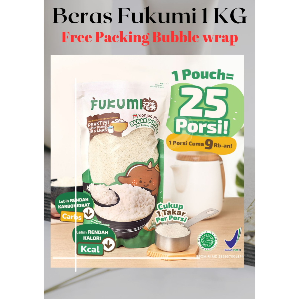 BERAS FUKUMI 1 KG | BERAS PORANG