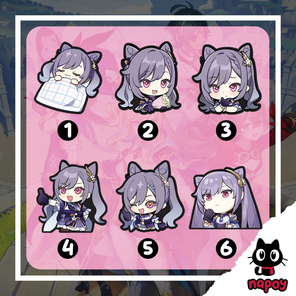 

Sticker Vinyl Game Anime Keqing Genshin Impact