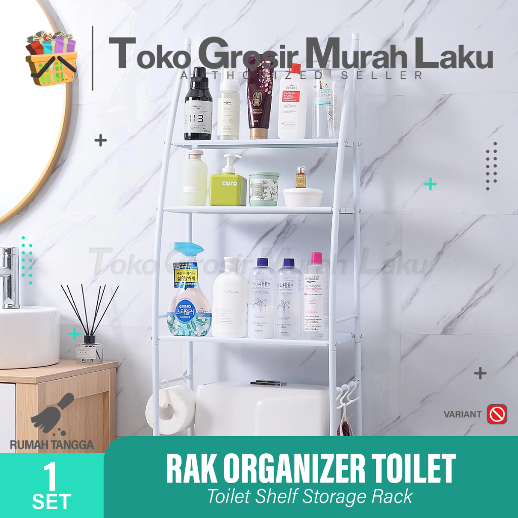 RAK TOILET ORGANIZER WC TISSUE SABUN HANDUK RAK KAMAR MANDI RAK KLOSET