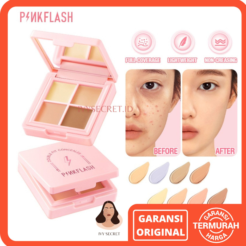 Pinkflash Double Fit 4 IN 1 Concealer Palette Full Coverage Concealer Cream