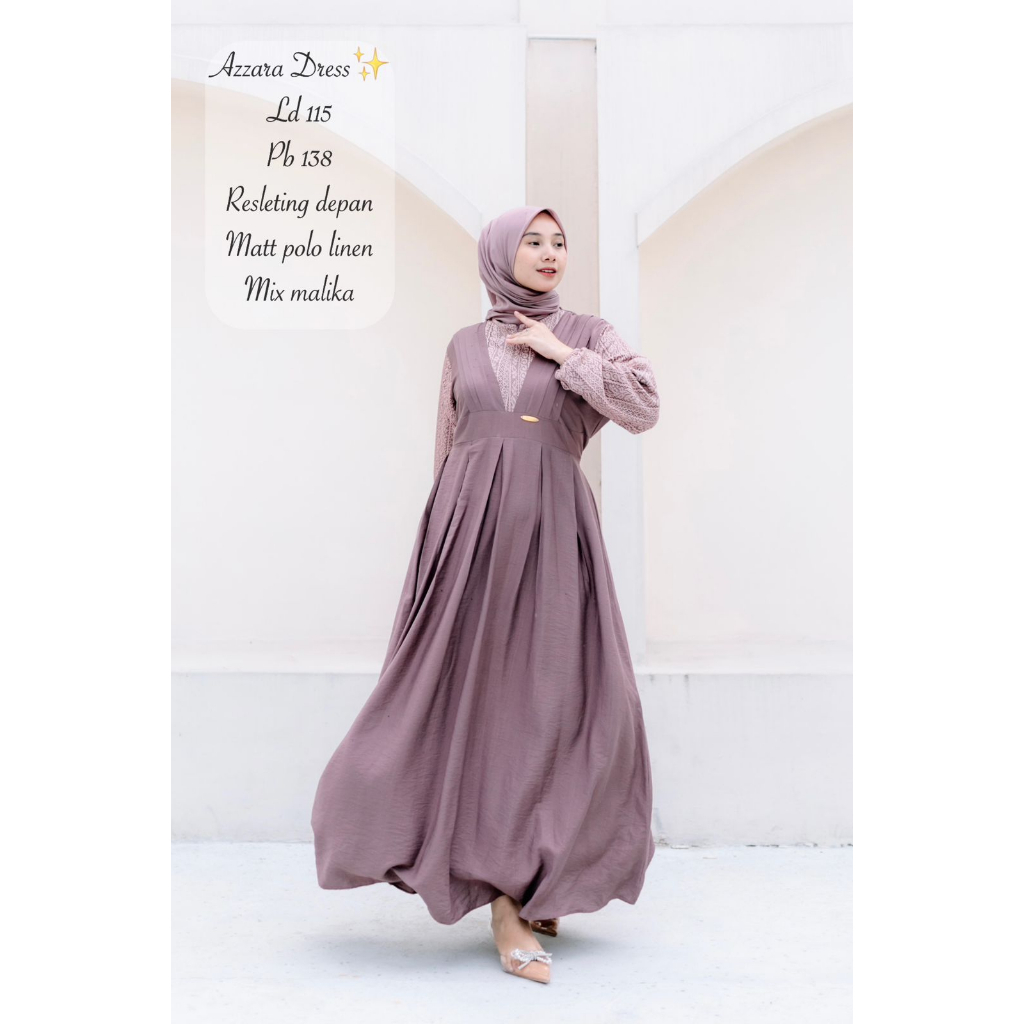 Dress AZZARA by annisa fashion gamis terbaru kekinian