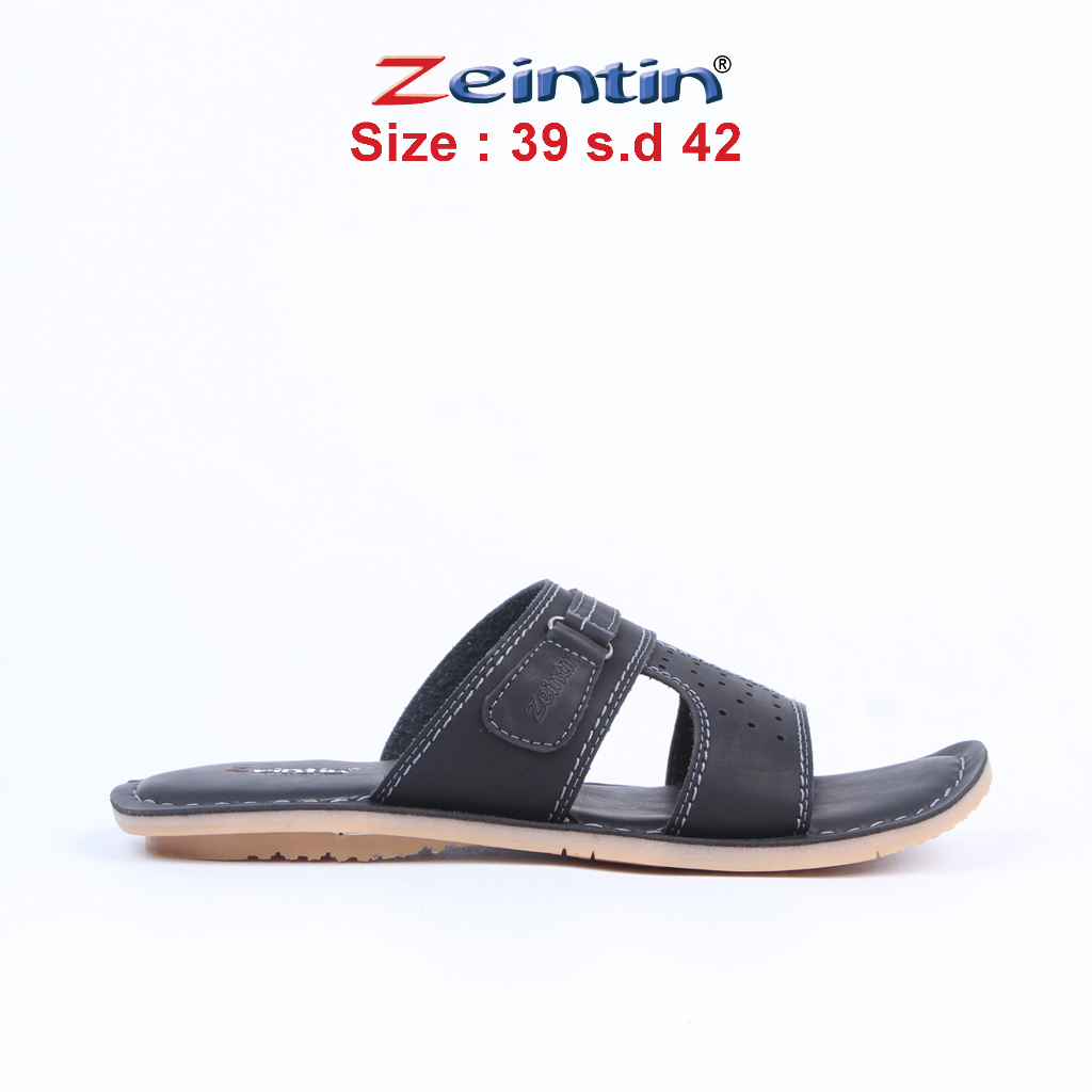 Zeintin - Sandal Kulit Sintetis Pria Original Sendal Pria Casual Slop Terbaru Pria Kekinian Sandal Pria Sandal Cowok AM