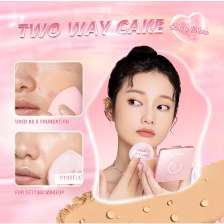 Pinkflash Two Way Cake Flawless Pinkflash Pressed Powder Sun Protection Pinkflash Bedak Padat Pink Flash Bedak Pink Flash