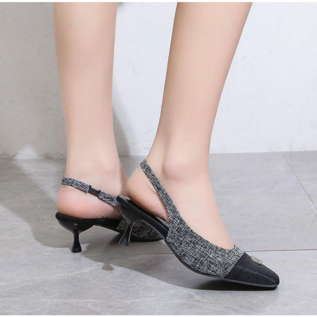 13770 Heels Wanita 5cm Fashion Import EMMA Bisa COD (With Box)