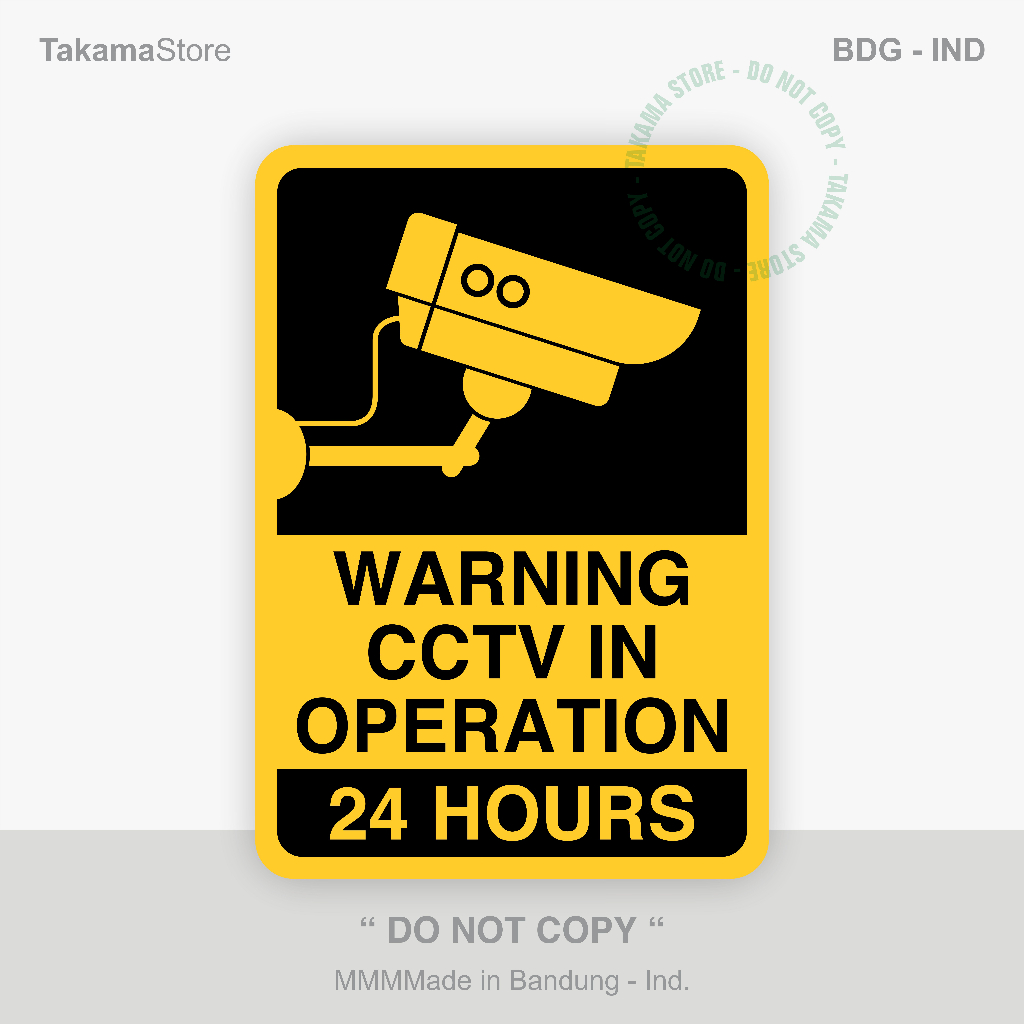 

Warning CCTV in operation sign - Size 35cm x 50cm - Alumunium plate