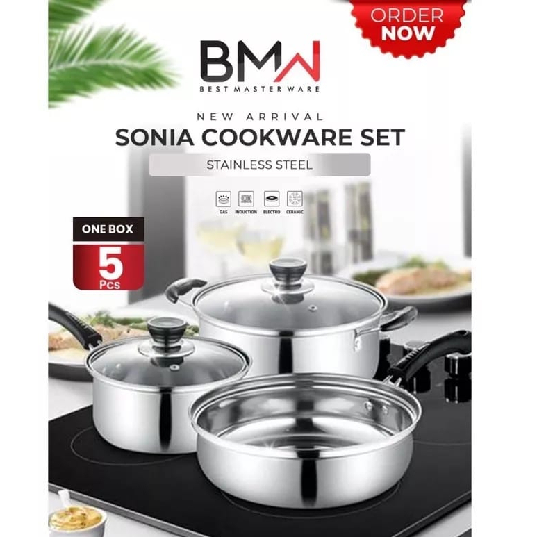BMW SONIA PANCI COOKWARE SET STAINLESS STEEL