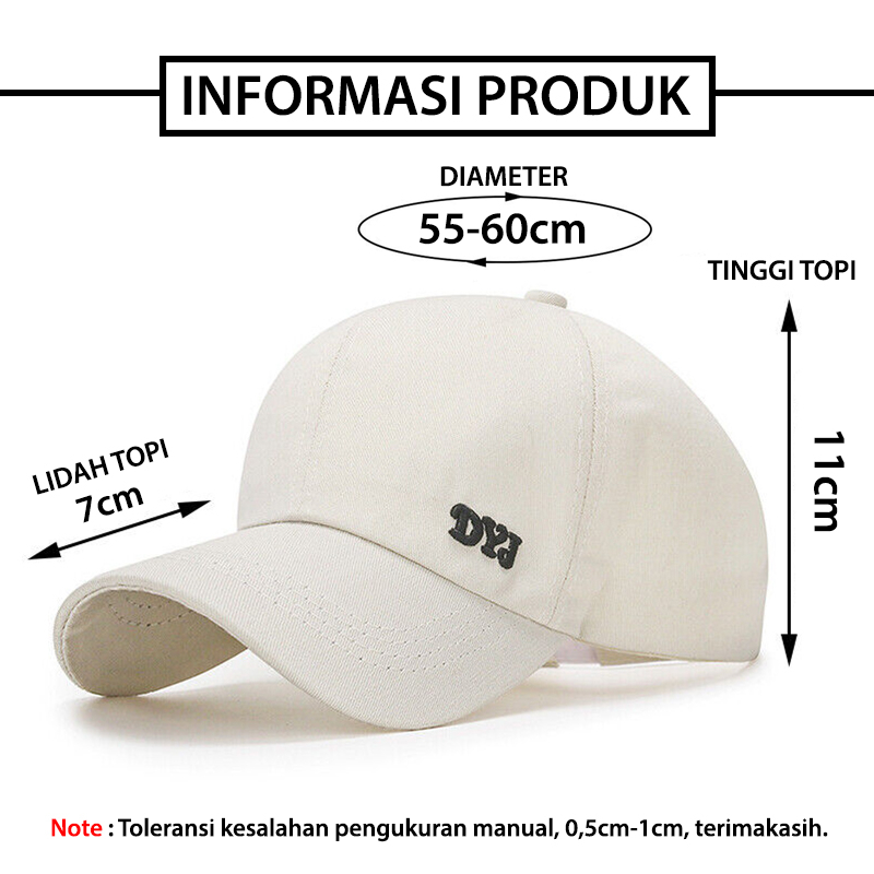 Topi Baseball Wanita Korea Style Anti Panas Matahari Model Atas Bolong Gaya Olahraga Senam Sport BSBI