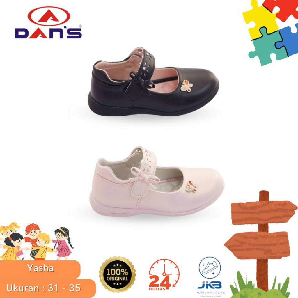 Sepatu Pantofel Anak Perempuan (TK) (SD) Dans Yasha Original