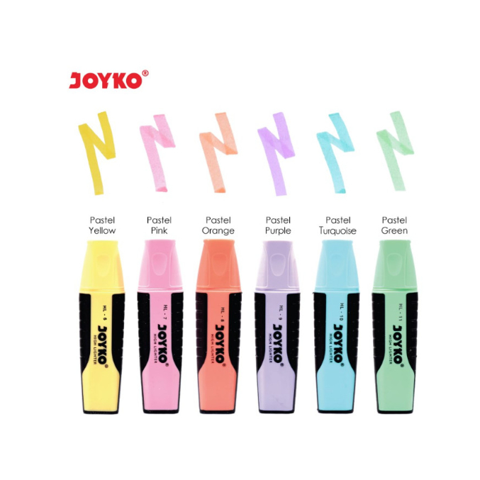 

Highlighter Penanda Berwarna Joyko HL-70 Pastel Color Set 6 Pcs