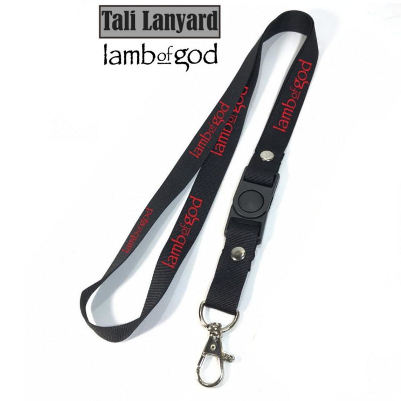 

lanyard LAMB OF GOD lanyard BAND METAL gantungan kunci name tag id card kartu nama / tali lanyard gantungan leher fullprint